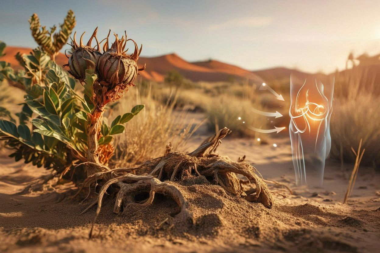 Devil's Claw (Harpagophytum procumbens) — the Kalahari root used for centuries to support joint health and reduce inflammation