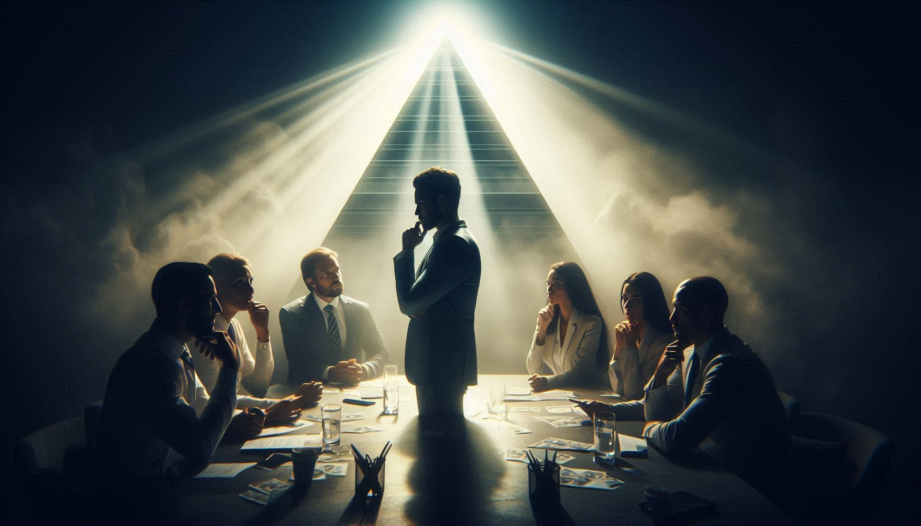Two people having an honest conversation across a table — representing the process of evaluating a network marketing sponsor before signing
